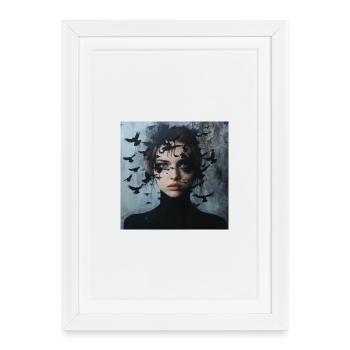 Midnight Birds Portrait - Framed poster (27 × 37 cm) - white - Front