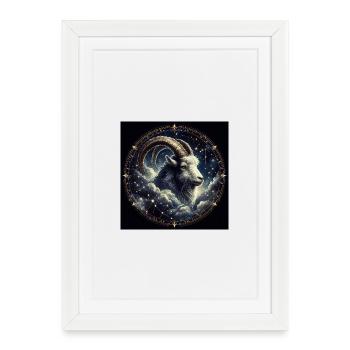 CAPRICORN / Zodiac - Framed poster (27 × 37 cm) - white - Front