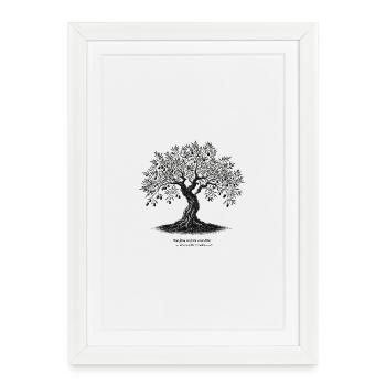 Olive tree - Framed poster (27 × 37 cm) - white - Front