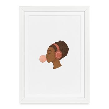 Music - Framed poster (27 × 37 cm) - white - Front