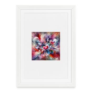 Abstract Art for Women , Children and accessories  - Framed poster (27 × 37 cm) - white - Front