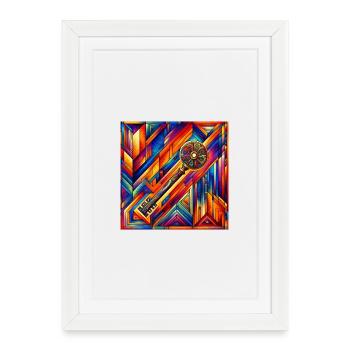 Clé de l’âme - Affiche encadrée (27 × 37 cm) - blanc - Devant