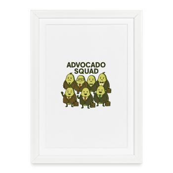 Avocado Squad – Des avocats qui ont du mordant - Affiche encadrée (27 × 37 cm) - blanc - Devant