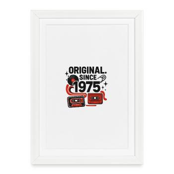 Langue source. Depuis 1975 – Style Punk & Space - Affiche encadrée (27 × 37 cm) - blanc - Devant