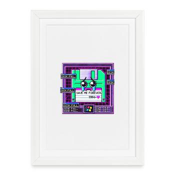 Floppy Neon Cry 1994 - Framed poster (27 × 37 cm) - white - Front