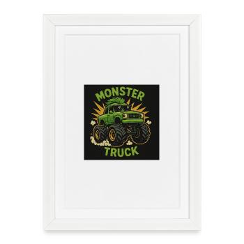Monster truck - Framed poster (27 × 37 cm) - white - Front