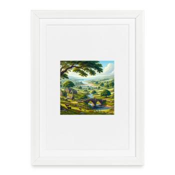 Vivid nature view - Framed poster (27 × 37 cm) - white - Front