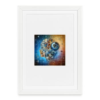 Cosmic Clockwork Fusion - Framed poster (27 × 37 cm) - white - Front
