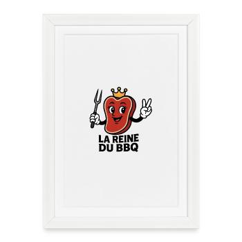 La Reine du BBQ - Affiche encadrée (27 × 37 cm) - blanc - Devant