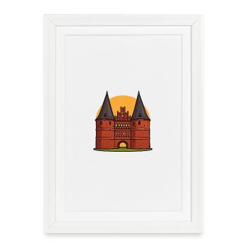 My city in the north - Framed poster (27 × 37 cm) - white - Front