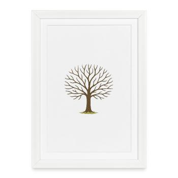 Winter Tree Silhouette - Framed poster (27 × 37 cm) - white - Front