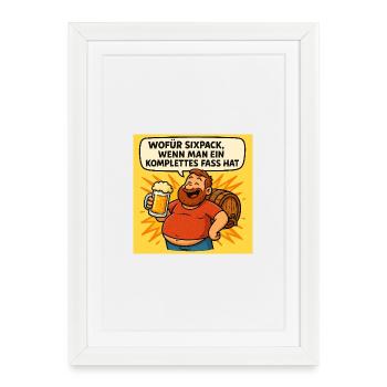 Pack de six ou baril - Affiche encadrée (27 × 37 cm) - blanc - Devant