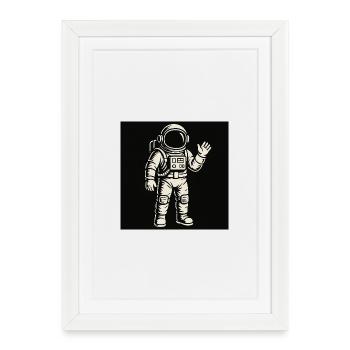 Space Buddy - Framed poster (27 × 37 cm) - white - Front