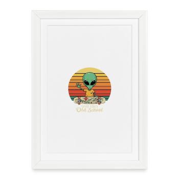 Alien Skater - Tattoo - Old School - Framed poster (27 × 37 cm) - white - Front