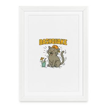 BASHQUAKE - Framed poster (27 × 37 cm) - white - Front