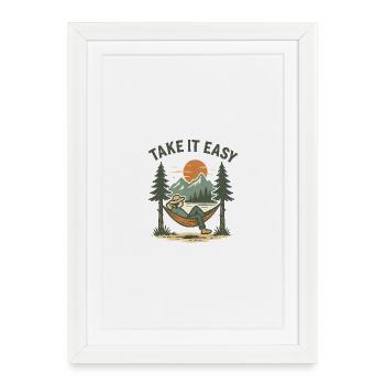 Take It Easy - Framed poster (27 × 37 cm) - white - Front