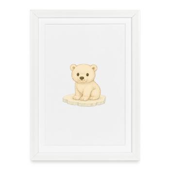 Arctique nordique - Ours polaire - Affiche encadrée (27 × 37 cm) - blanc - Devant