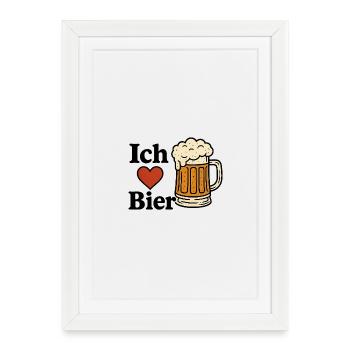 I love beer - Framed poster (27 × 37 cm) - white - Front