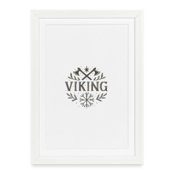 Symbole viking avec haches et Vegvisir - Affiche encadrée (27 × 37 cm) - blanc - Devant