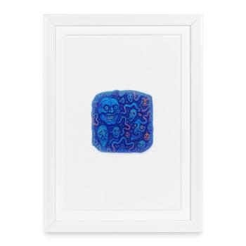 Zwinkerndes Chaos - Gerahmtes Poster (27 × 37 cm) - Weiß - Vorne