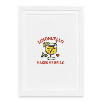 Limoncello Plaisir Illustration - Affiche encadrée (27 × 37 cm) - blanc - Devant
