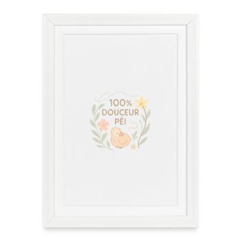 "100% softness péï" baby and accessories - Framed poster (27 × 37 cm) - white - Front