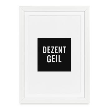 Design de slogan discrètement cool - Affiche encadrée (27 × 37 cm) - blanc - Devant