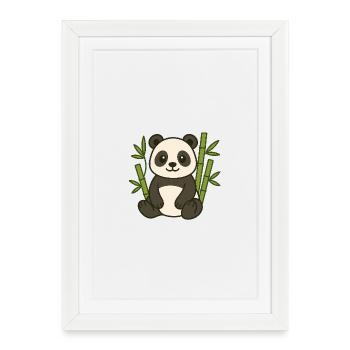 Panda in the bamboo forest - Framed poster (27 × 37 cm) - white - Front