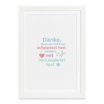 Thank You with Heart - Educator Gift Idea - Framed poster (27 × 37 cm) - white - Front