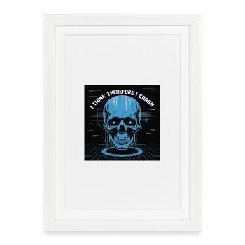 Squelette cybernétique de la réflexion - Affiche encadrée (27 × 37 cm) - blanc - Devant