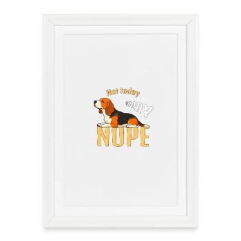 Not today beagle, sorry - Framed poster (27 × 37 cm) - white - Front