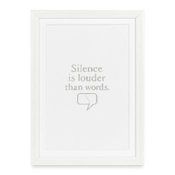 Stylish quote with speech bubble graphic - Framed poster (27 × 37 cm) - white - Front