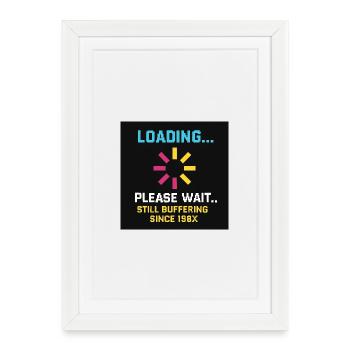 Charging Sign Humor Motif - Framed poster (27 × 37 cm) - white - Front