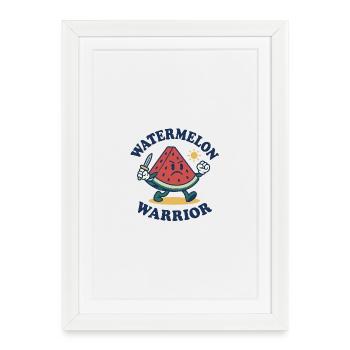 Watermelon Warrior – Bold Slice Design - Framed poster (27 × 37 cm) - white - Front