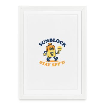 Sunblock Squad – Stay SPF'd Design - Framed poster (27 × 37 cm) - white - Front
