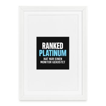 Leaderboard Gaming Saying Design - Framed poster (27 × 37 cm) - white - Front