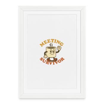Meeting Survivor - Framed poster (27 × 37 cm) - white - Front