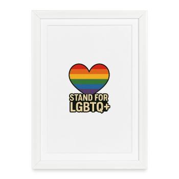 Pride Heart LGBT Support Design - Framed poster (27 × 37 cm) - white - Front