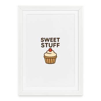 Conception de motivation Sweet Stuff - Affiche encadrée (27 × 37 cm) - blanc - Devant