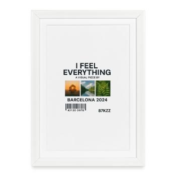 I Feel Everything: Visual Piece Barcelona - Framed poster (27 × 37 cm) - white - Front
