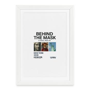 Derrière le masque : New York 2028 - Affiche encadrée (27 × 37 cm) - blanc - Devant