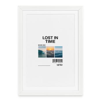 Temps perdu : Triptyque des Vagues de Miami - Affiche encadrée (27 × 37 cm) - blanc - Devant