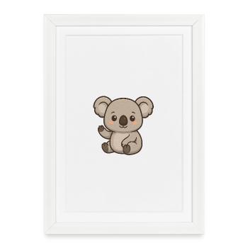 Koala avec accent de cœur - Affiche encadrée (27 × 37 cm) - blanc - Devant