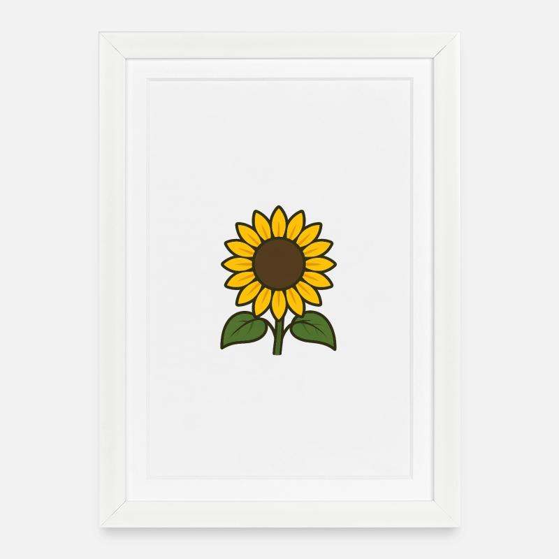 sunflower - Framed poster (27 × 37 cm) - white