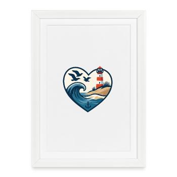 L’amour de la mer Baltique - Affiche encadrée (27 × 37 cm) - blanc - Devant
