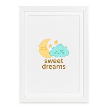 Night Celestial Pillow Design - Framed poster (27 × 37 cm) - white - Front