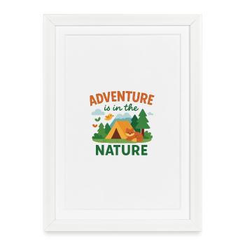 Adventure is in the nature - Framed poster (27 × 37 cm) - white - Front
