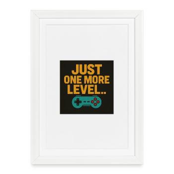 Dicton de motivation pour le jeu avec manette - Affiche encadrée (27 × 37 cm) - blanc - Devant