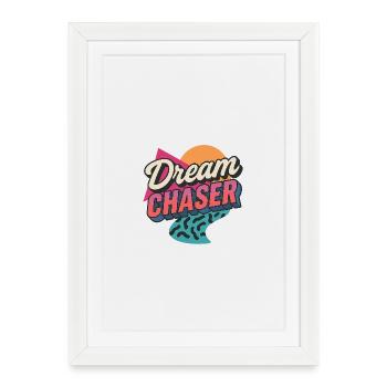 Rétro des années 80 inspiré Dream Chaser Design - Affiche encadrée (27 × 37 cm) - blanc - Devant