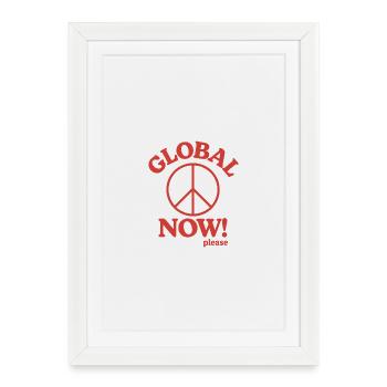 Paix - Affiche encadrée (27 × 37 cm) - blanc - Devant